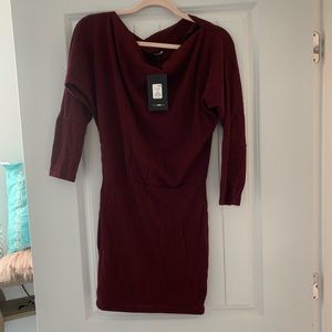 Burgundy sweater dress. Medium. Fashion nova.